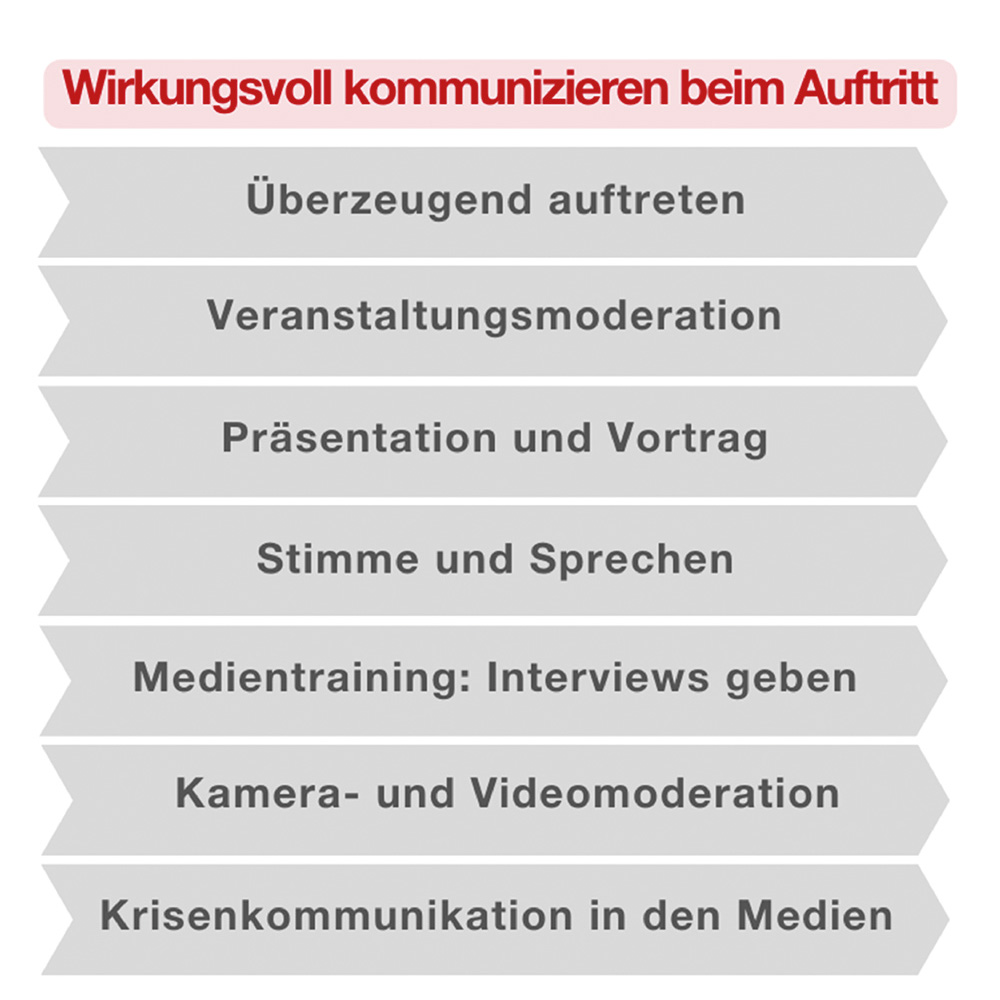 Schaubild Wirkungsvoll kommunizieren beim Auftritt